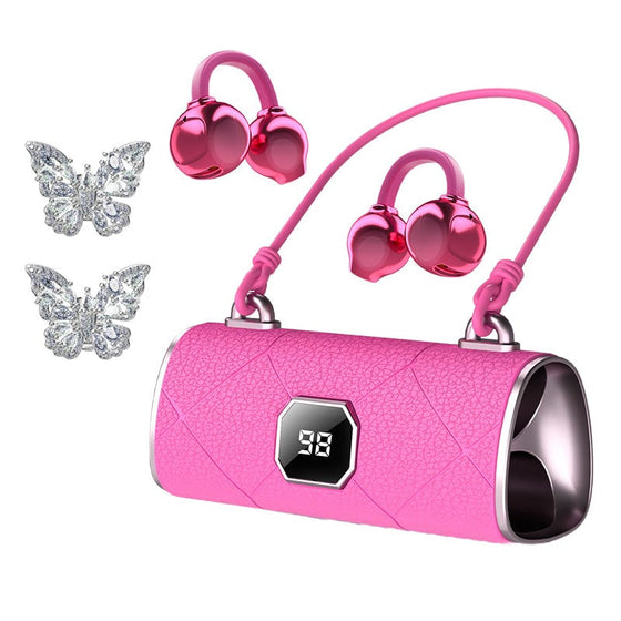 Trendiga trådlösa hörlurar med clip-on-funktion