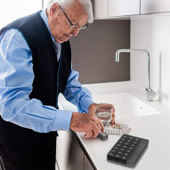 28-facks stor kapacitet bärbar pillerorganisatör