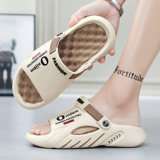 Sommarslip-on sandaler med halkskydd