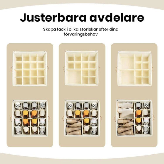 Hopfällbar Skoförvaringslåda med Transparent Lock