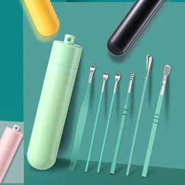 6-Pack Set Med Spiralformade öronmassageverktyg I Rostfritt Stål