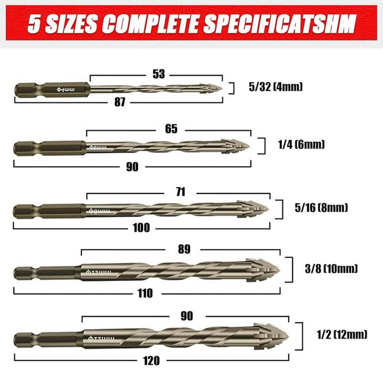 Fyra blad serrerat excentriskt borr