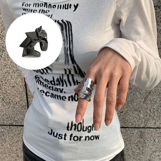 Punk Gothic Rock Metal Knuckle Finger Rings