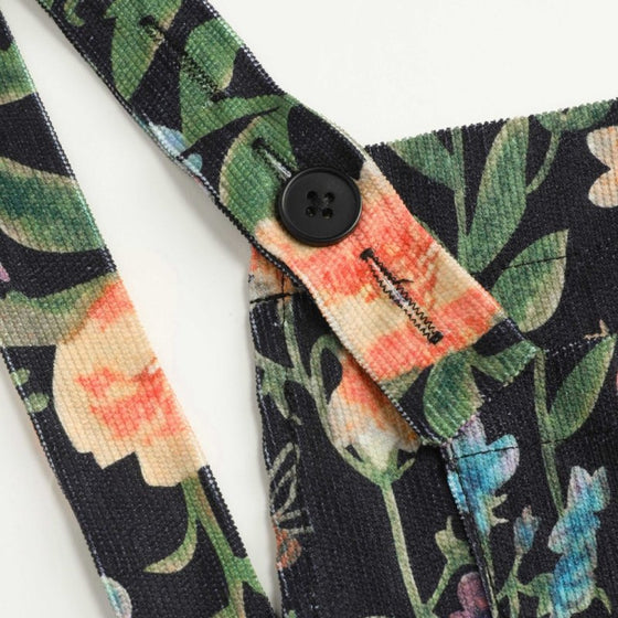 Blommig byxa med vida ben