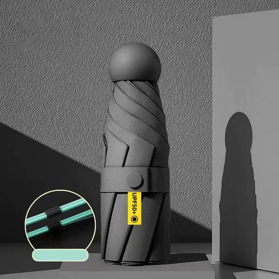 Fickparaply med sol- och regnskydd