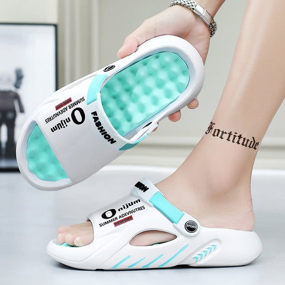 Sommarslip-on sandaler med halkskydd