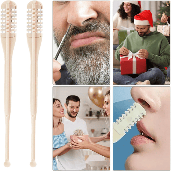 2-i-1 näshårstrimmer & öronrensare (2 stycken)