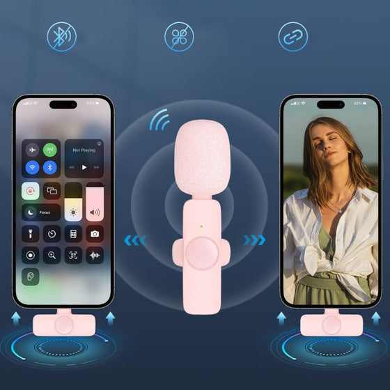 Professionell trådlös Lavalier Lapel-mikrofon