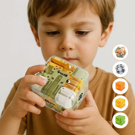 3D rullande boll labyrintkub