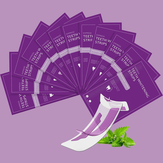 Gula tandblekningsremsor