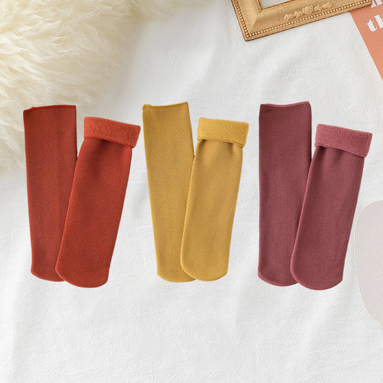 Förtjockande Vintermjuka Snöstrumpor i Sammet