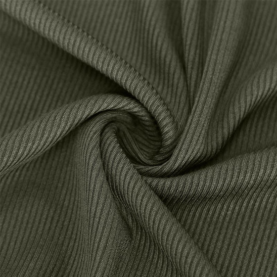 Slim Fit V-ringad långärmad muskelskjorta för män