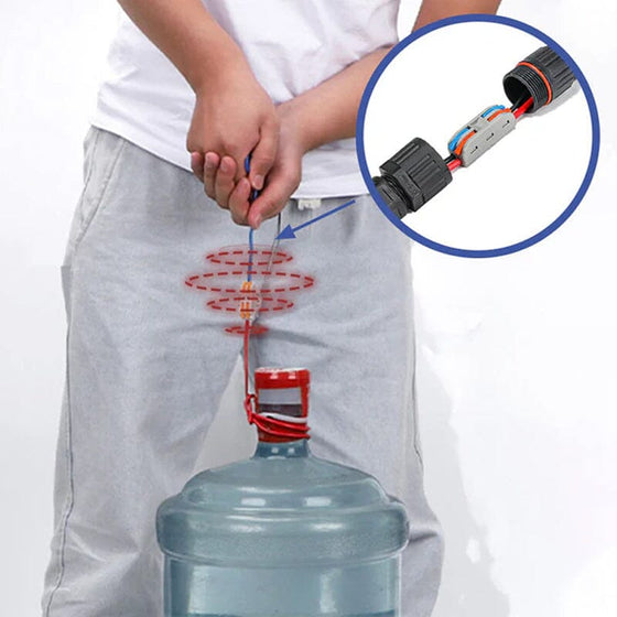 Vattentät elektrisk kabelanslutning för utomhusbruk