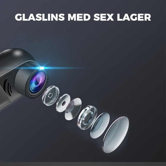 1080P HD 360° Roterande Mini ADAS Dashcam