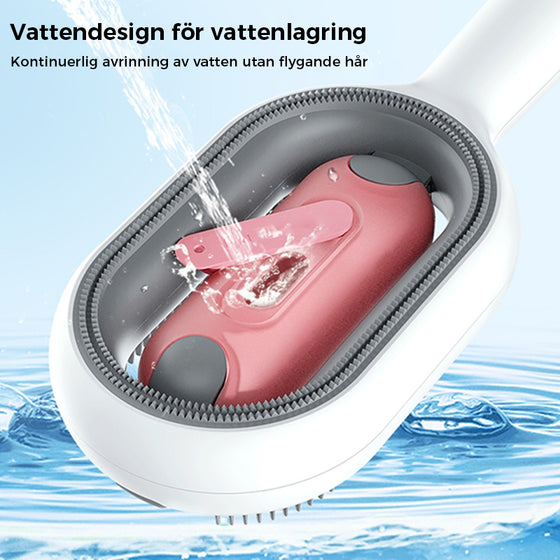 Husdjurshårborttagningskam med vattentank
