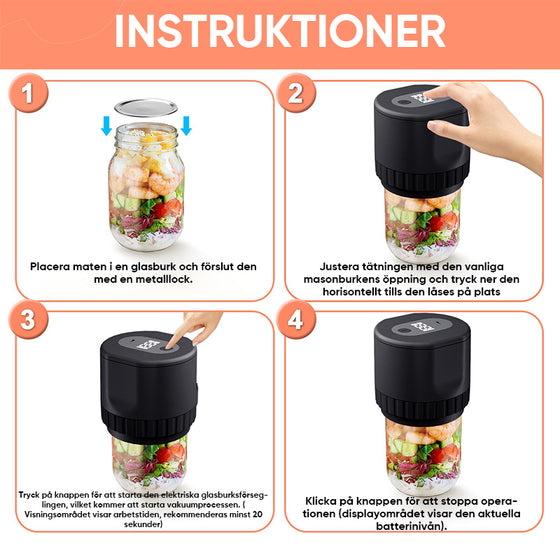 Electric vacuum sealing machine for Mason Jars