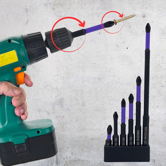 Lila halkfria skruvmejselbitar set