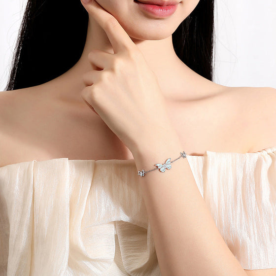 Drömfjäril Lysande Halsband & Armband
