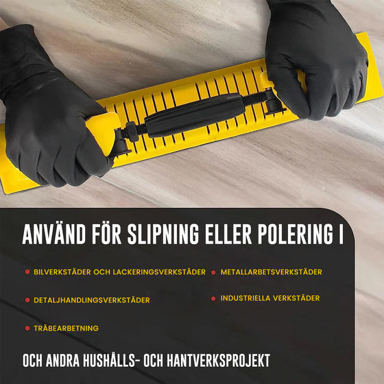 Justerbart handslipningsverktyg för longboard, handhållen slipblock och handkvarn