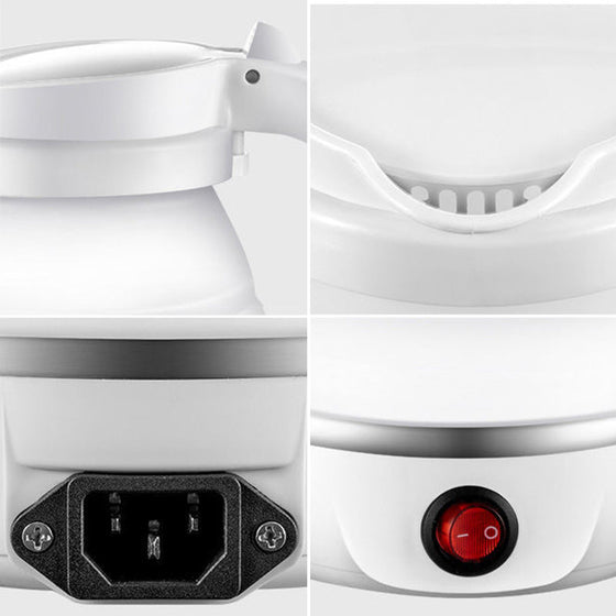 Justerbart temperaturfällbart elektriskt vattenkokare i silikon