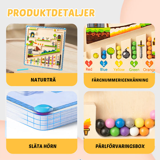 Magnetisk färg- och nummerlabyrint
