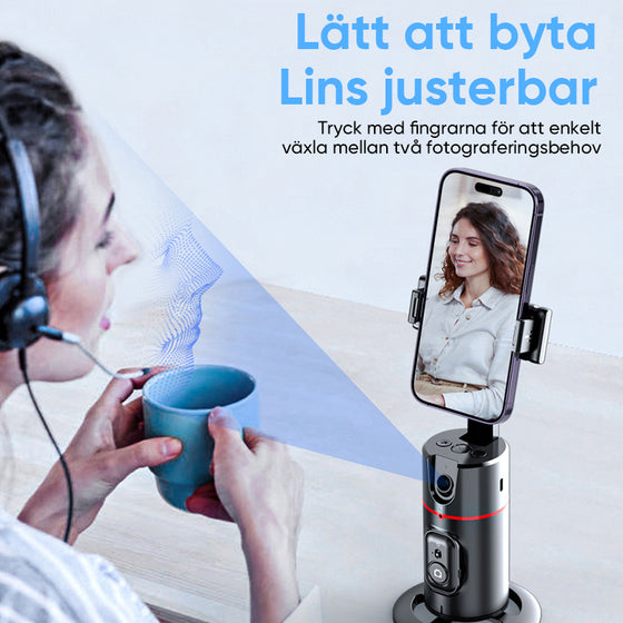 360° Smart Tracking Gimbal med Ansiktsigenkänning