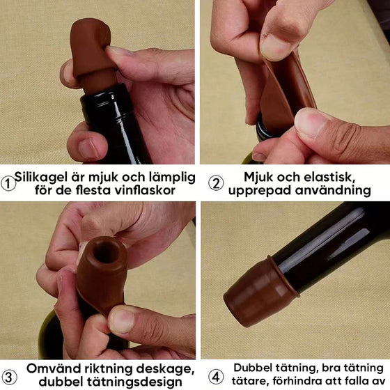 Återanvändbar flaskpropp för mousserande vi