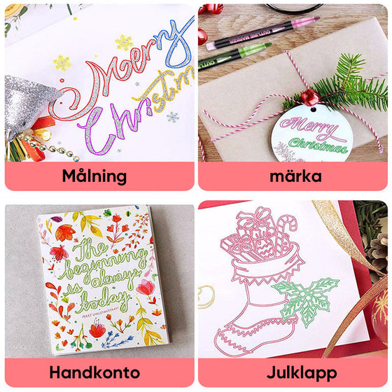 Färgläggande ljuspenna Graffiti Markeringspennor