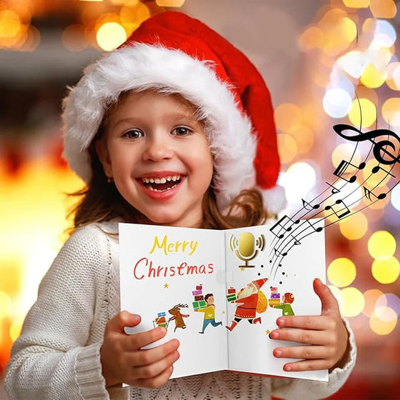 Handgjord tecknad ljudhälsningskort