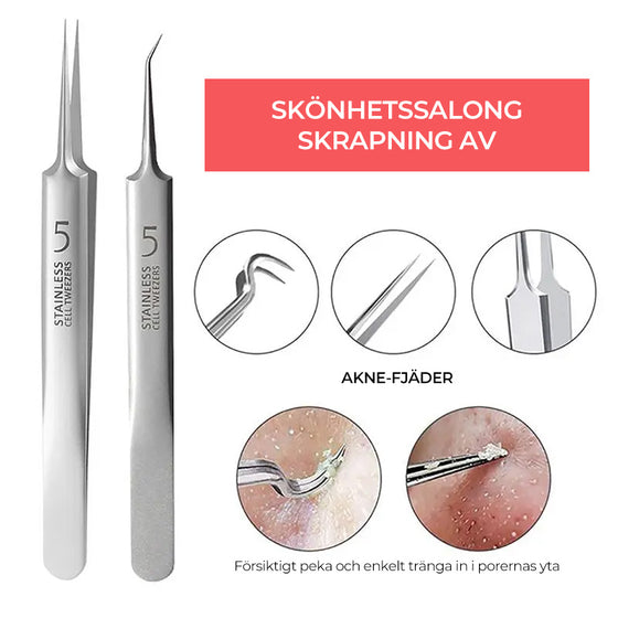 Professionella pincett för borttagning av pormaskar i ansiktet