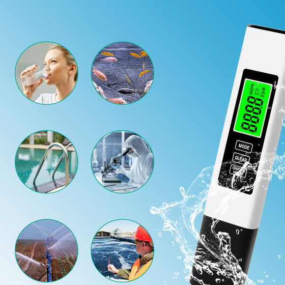 Ny 4-i-1 TDS-mätare Digital Vattentestare