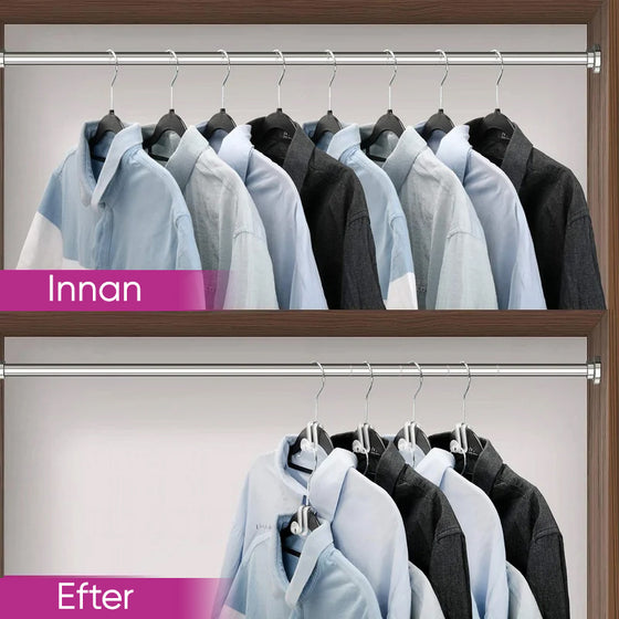 Genomskinliga anslutningskrokar för galge (10 st)