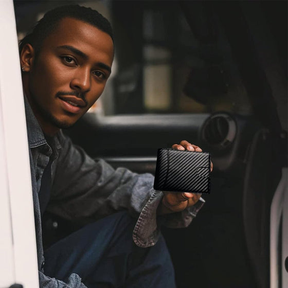 Stöldskyddad Swipe-korthållare i äkta läder