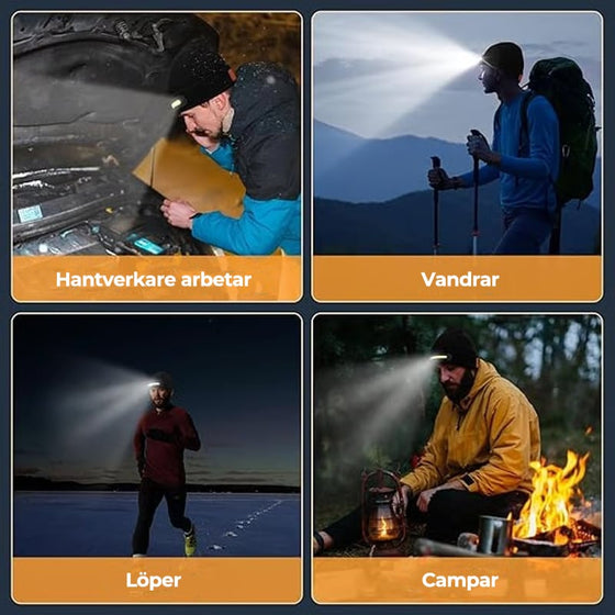 Smart mössa med 3-stegs LED-belysning