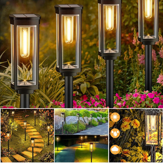 Solcellslampor för trädgården med varmt sken