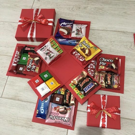 Tom explosionspresentlåda för överraskningar