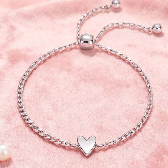 Hjärta-formad Ihålig Pendant Armbandset