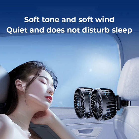 Dubbelhuvud Mini USB Bilfläkt