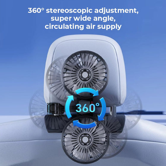 Dubbelhuvud Mini USB Bilfläkt