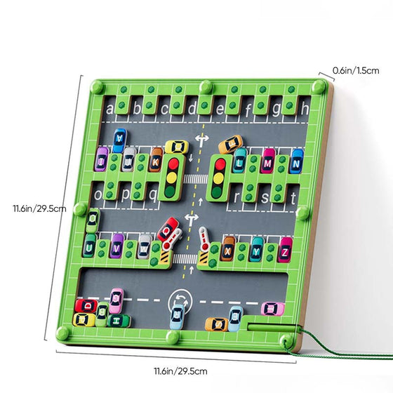 Magnetisk alfabetisk bilparkleksak