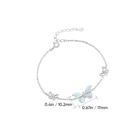 Drömfjäril Lysande Halsband & Armband