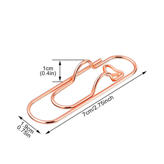 Multifunktionella metallfärgade pappersklämmor