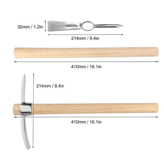 Dubbelhuvad hacka i rostfritt stål