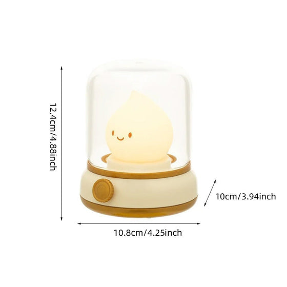 Retro nattlampa med levande ljus