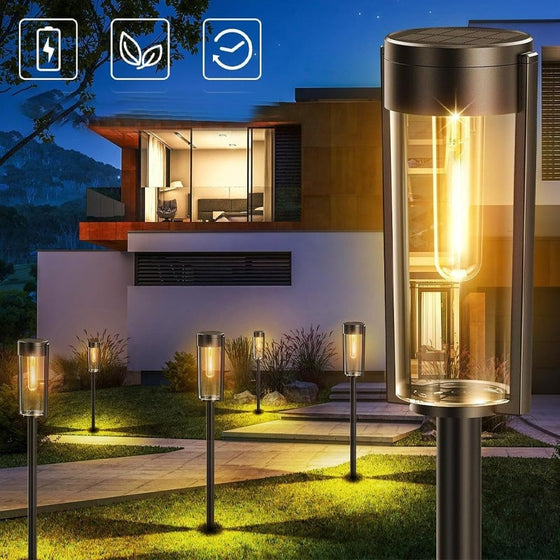 Solcellslampor för trädgården med varmt sken