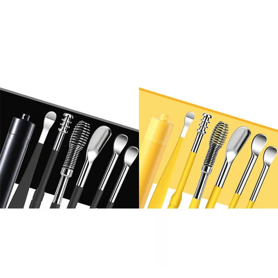 6-Pack Set Med Spiralformade öronmassageverktyg I Rostfritt Stål