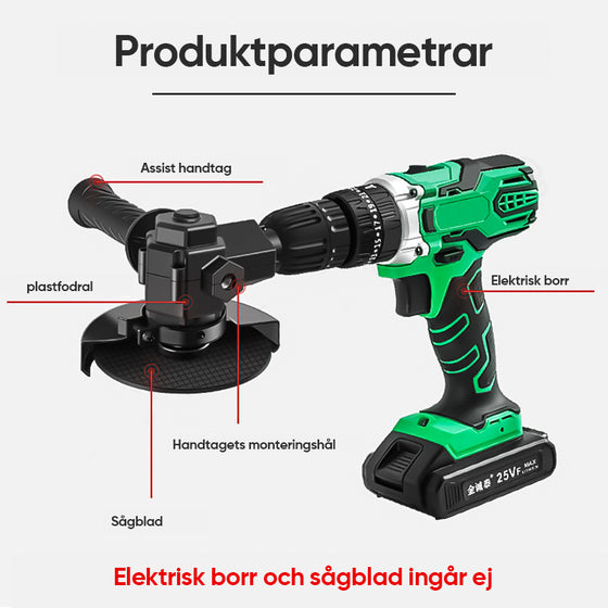 Vinkelslip Converter Head