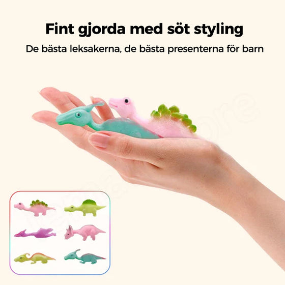 Fingerleksaker med slungskott Dinosaurier (10 st)