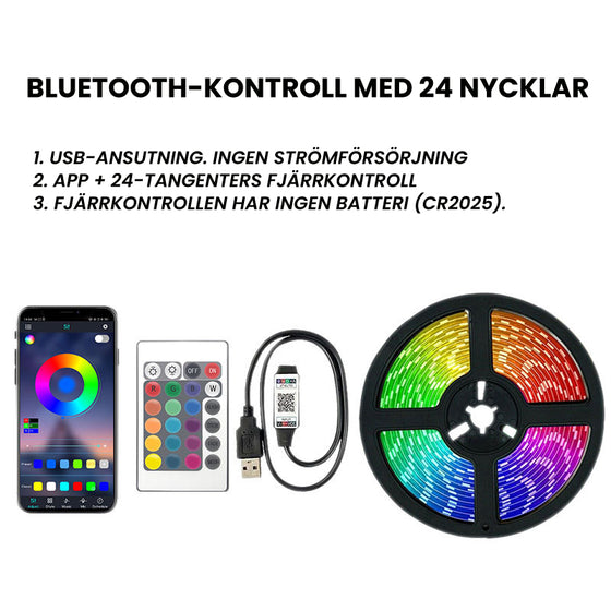 Fjärrkontroll ljusremsa