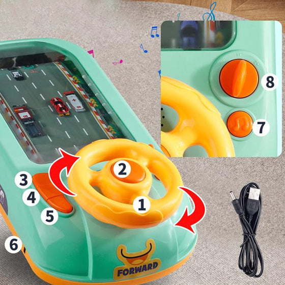 Pedagogisk ratt-simuleringsleksak